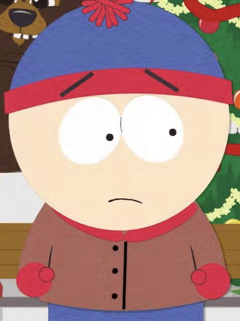 South Park OC Maker workflow step showing backpack details before cast cards