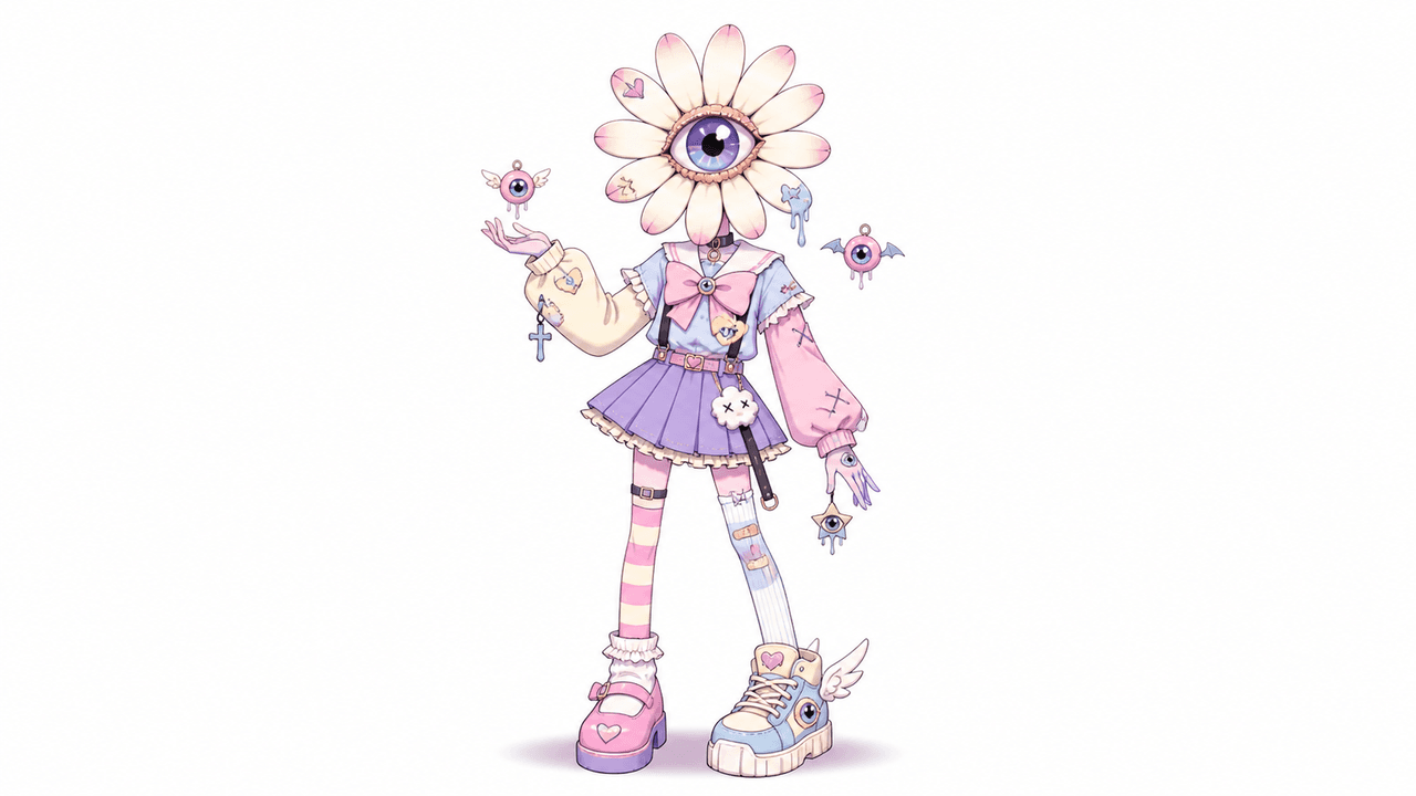 Weirdcore OC maker full body style identity
