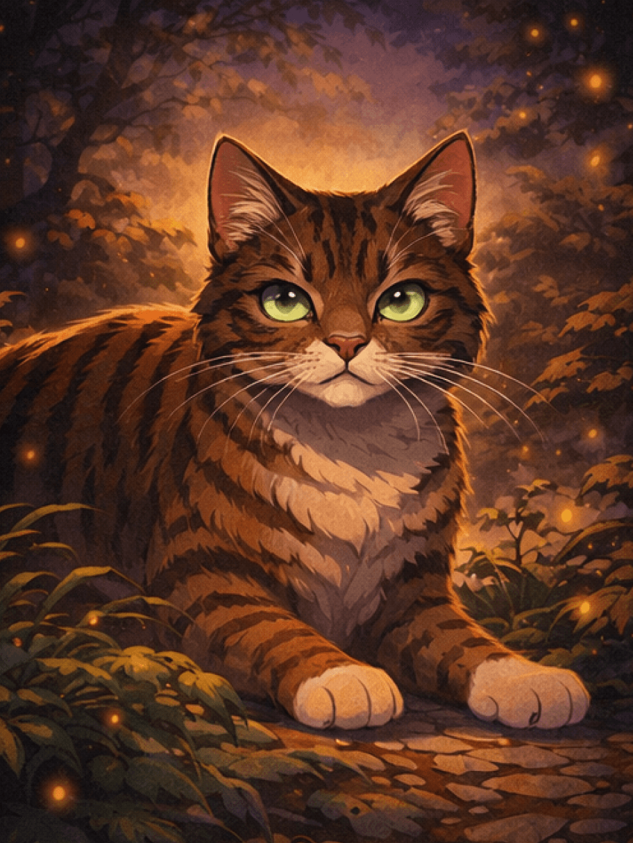 Warrior Cat OC Maker feature preview for forest patrol scenes and clan-coded herbs or tokens