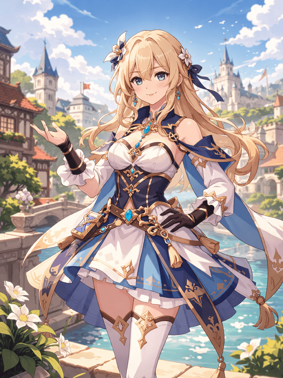 Genshin OC Maker interface showing support specialist with dramatic eye styling for story arc reveal art